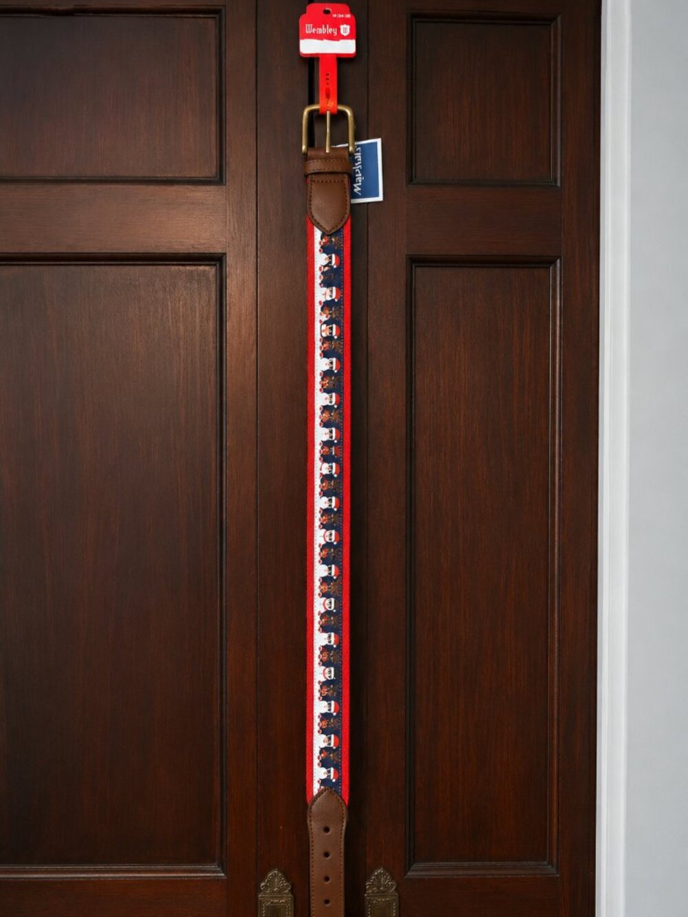 NWT Wembley Men’s Christmas Belt Size M 34-36 Holiday Snowman Santa Novelty